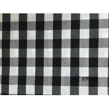 High Quality White And Black Check Cotton Fabric