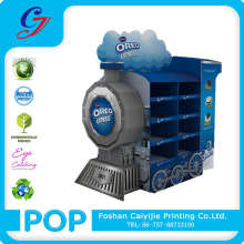 2015 New Style Customized Supermarket Standee Advertisement Sanck Cardboard Promotion Standee