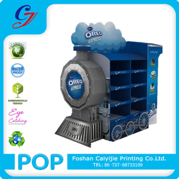 2015 New Style Customized Supermarket Standee Advertisement Sanck Cardboard Promotion Standee