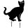 3 -pakowy metalowy kot dekoracyjne stawki ogrodowe