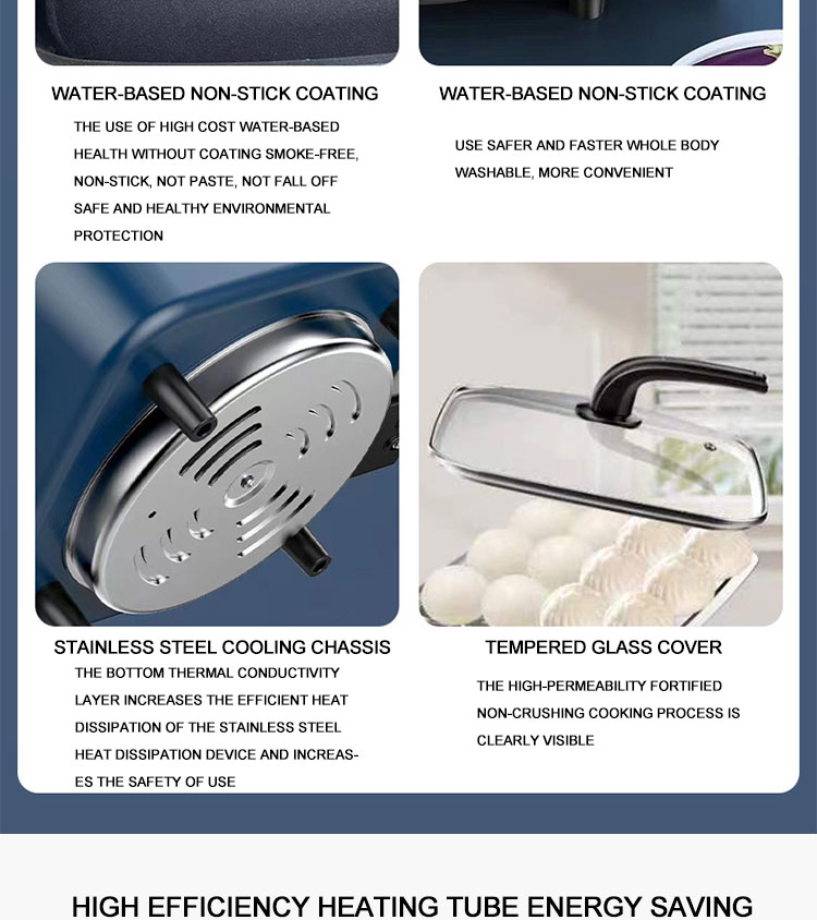 mini electric frying cooking  skillet frying pan with electric triangle automatic pan stirrer