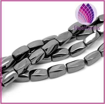 wholesale twist rectangle 12x6mm hematite beads