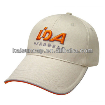 Whoesale 2D embroider cap 6 panel sandwich cap