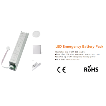 Paquete de baterías de emergencia para luces LED