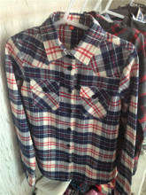 woman long sleeve check shirts cheap flannel checks shirts