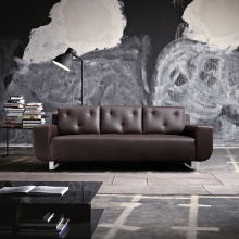 Latest Luxury Office Commercial 3-Seater PU Sofa Set