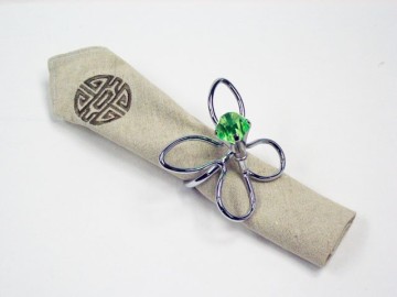 Acrylic diamond butterfly shape wire napkin ring