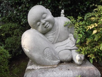 Buddhism theme art style china sleeping baby monk