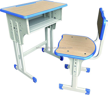 Adjustable School Desk/Table and Chair with Werzalit Board/Metal Tube Furniture