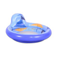 Yuvarlak mavi basit desen şişme sırtlık havuzu şamandıra