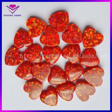 Orange Red Ethiopian Opals Price Heart 10*10mm Stone Silver Necklace