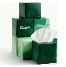 Custom Logo Soft Strong Cube Boxes Facial Tissues