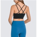 padded strappy workout gym bras top