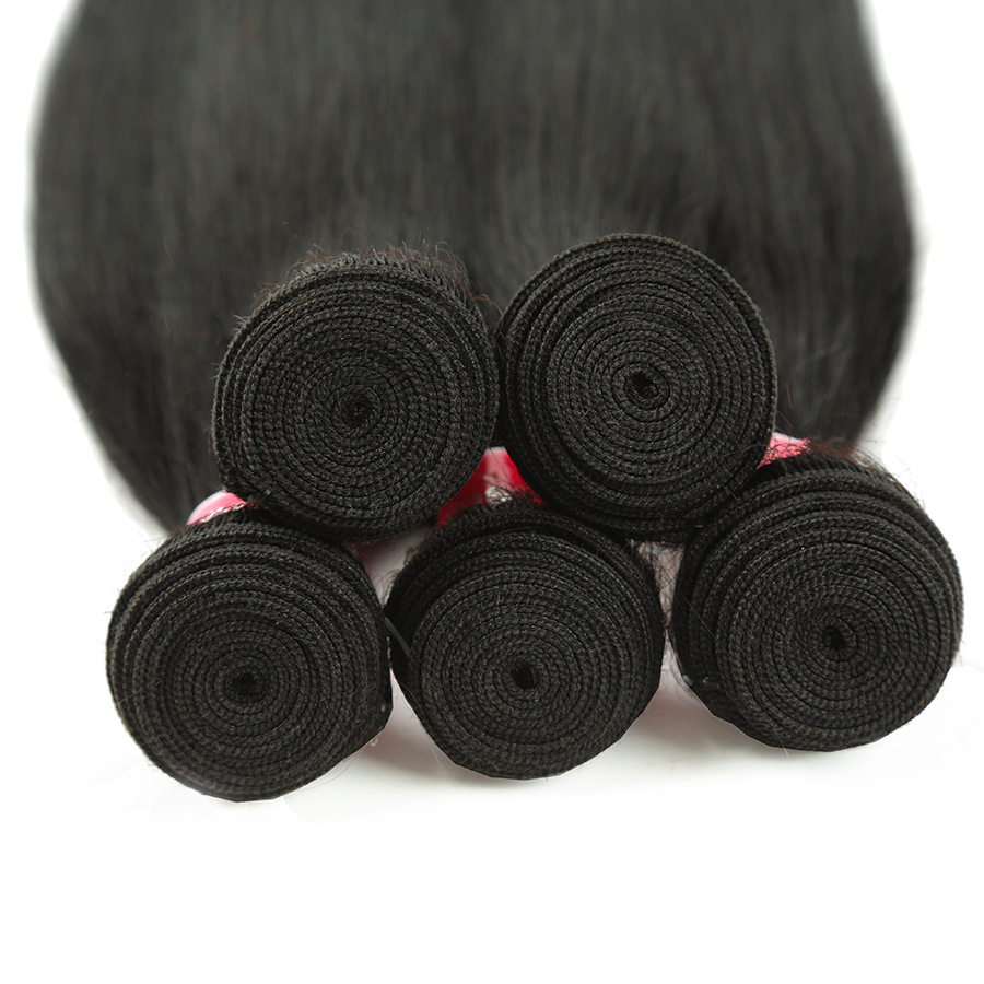 Brazilian Cheap Natural Color Remy Cuticle Aligned Human Hair Weave Bundles Extensions Straight Human Hair Bundles