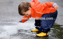 Cute PU Raincoat And Bib Pants Kid Rain suit