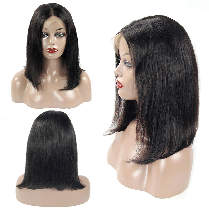 Factory price cheap virgin human hair short curly bob, lovely 13*4 hd frontal bob wig,100% human hair wigs