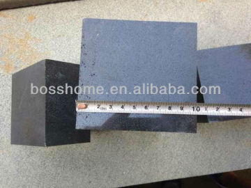 Black basalt paving stones