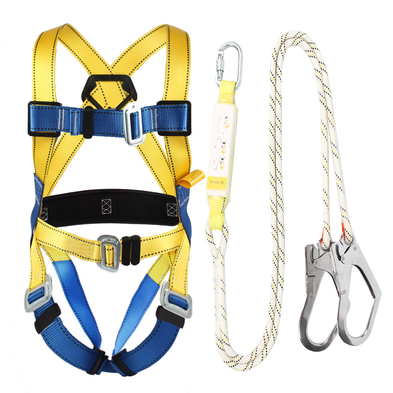 Industrial And Harness Full Body Lineman Polyester Lifeline Electrical Safety Belt