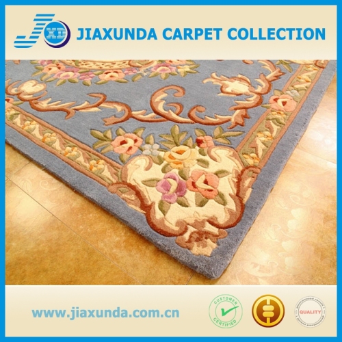 durable hand tufted carpets with wool and synthetic pile