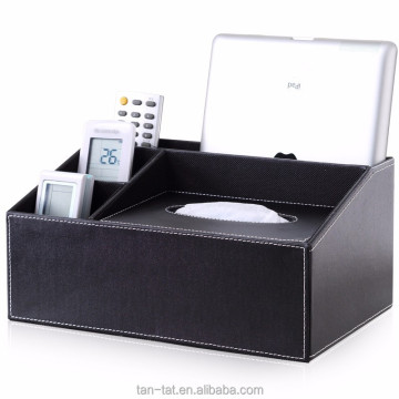 Leather Desk Tidy Caddy: Pencil Pen Holder for Office Supplies Organisation