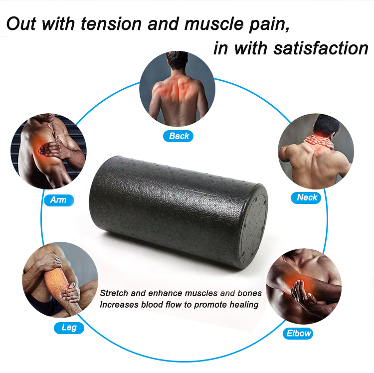 Latihan gim 36 inci 90cm Eco Black Foam Roller Stick untuk urutan otot