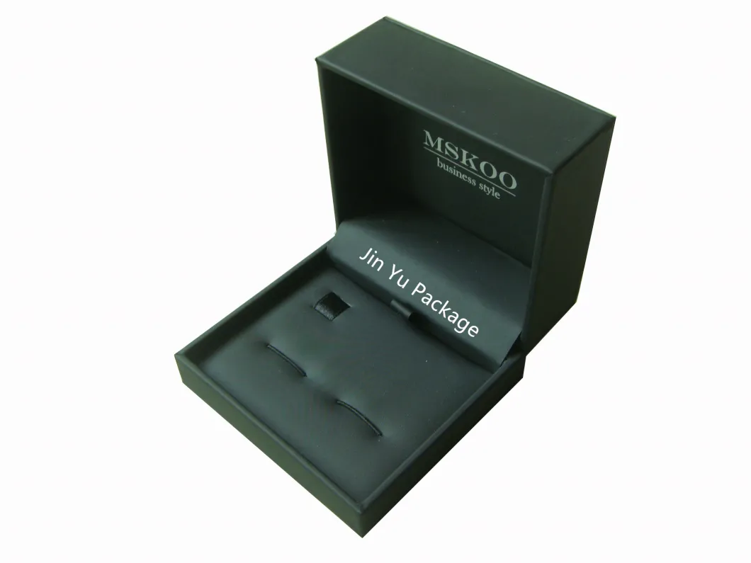 Elegant High End Custom Leather Tie Gift Jewelry Cufflink Packaging Boxes