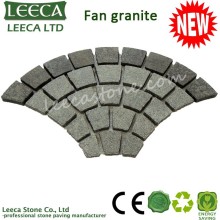 Fan granite paving stone mat