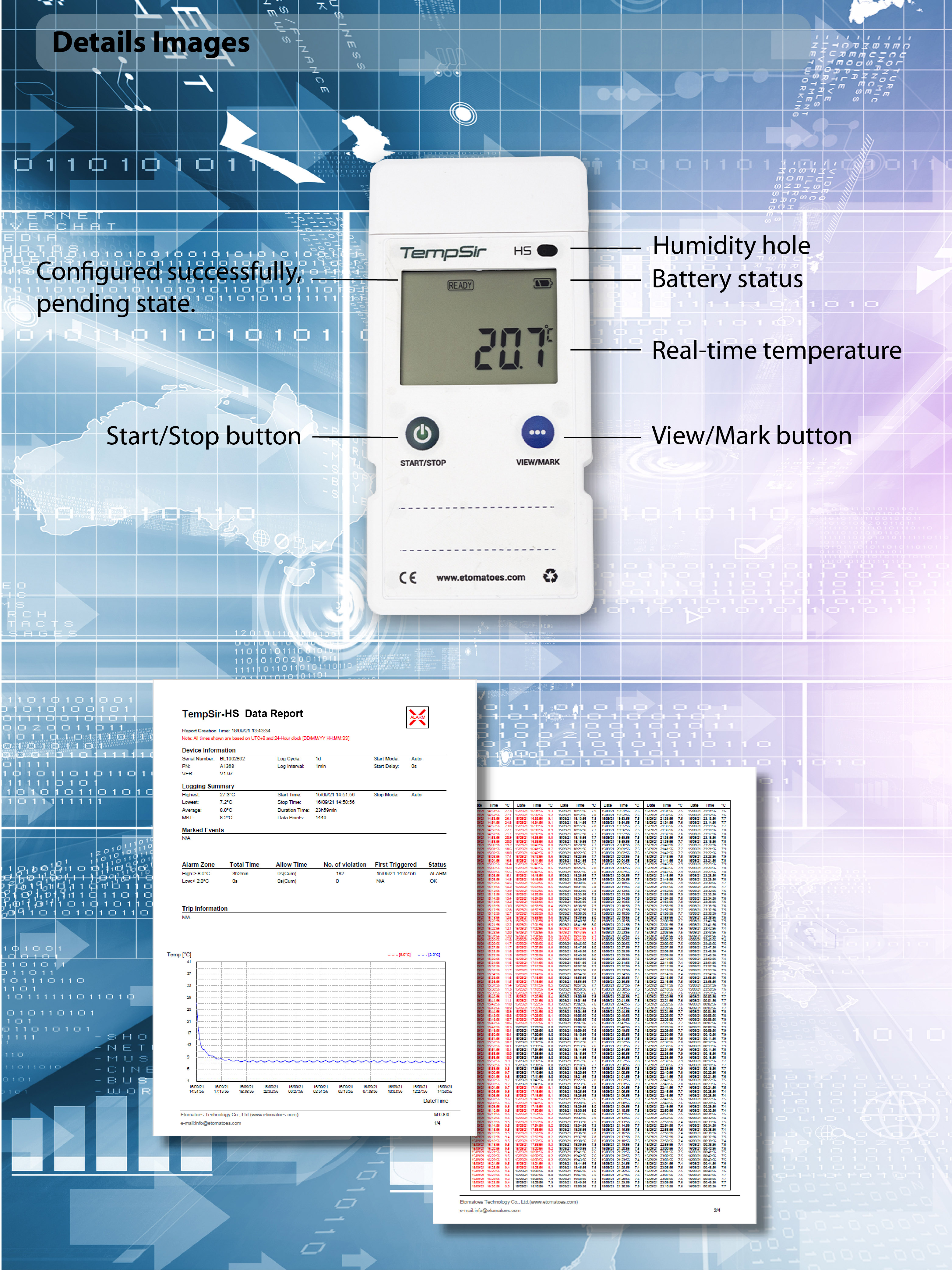 Temperature and humidity Data Logger