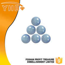 YHB hot sale high quality round Turquoise Blue ceramic stones for saree jeans