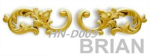 Gold color European PU wall trims