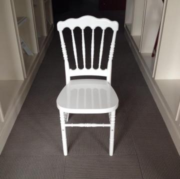 White PC Plastic Napoleon Chair