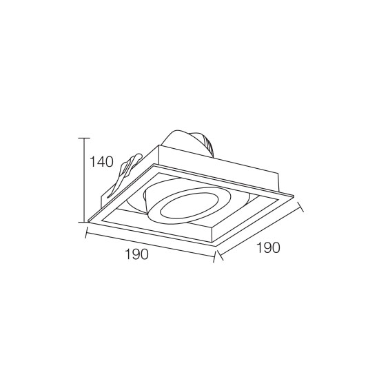 Bright Star Square 30W LED DownlightofLED Downlight Cost