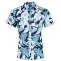 Chemise hawaïenne d'été à manches courtes et revers pour hommes