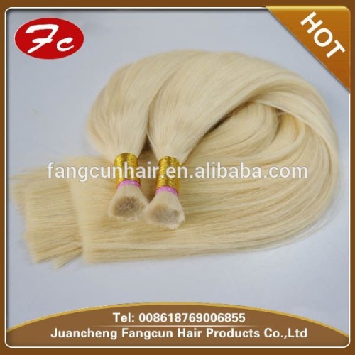 Wholesale double drawn bulk hair extension remy Brazilian bulk hair extension without weft color 613