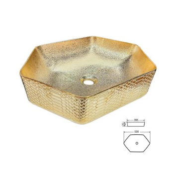 Gold Color New Wash Basin Designs For Bathroom