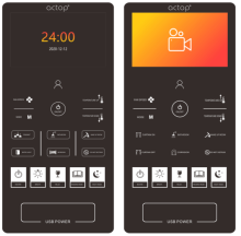 Hotel room control panel devices