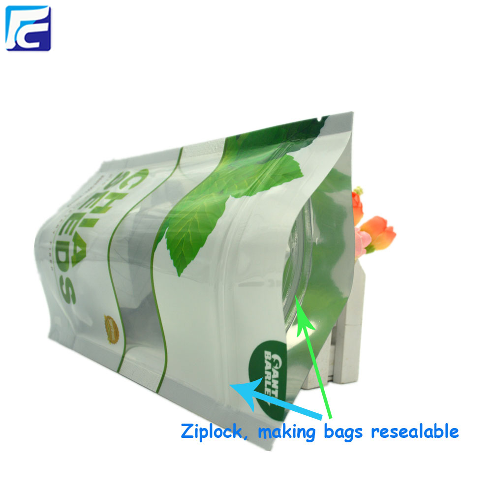 Stand up zipper kraft paper coffee bag wholesales