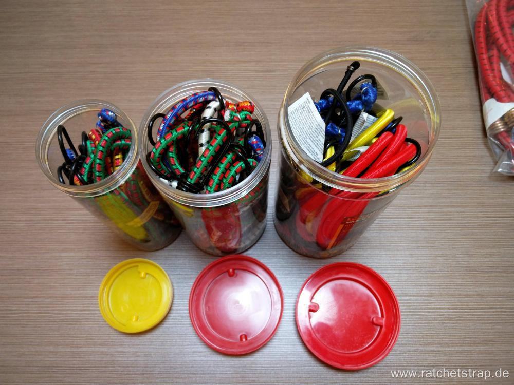 Easy-Use 25pcs Packing Bungee Elastic Cord Jar