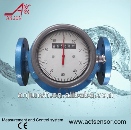 Oval gear flow meter for high viscosity flow rate measurement