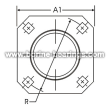 4-furo quadrado autocompensadores de Flanges de montagem