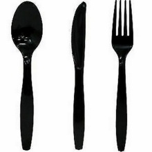 Disposable Plastic Tableware Spoon Knife Fork Cutlery Set Packing