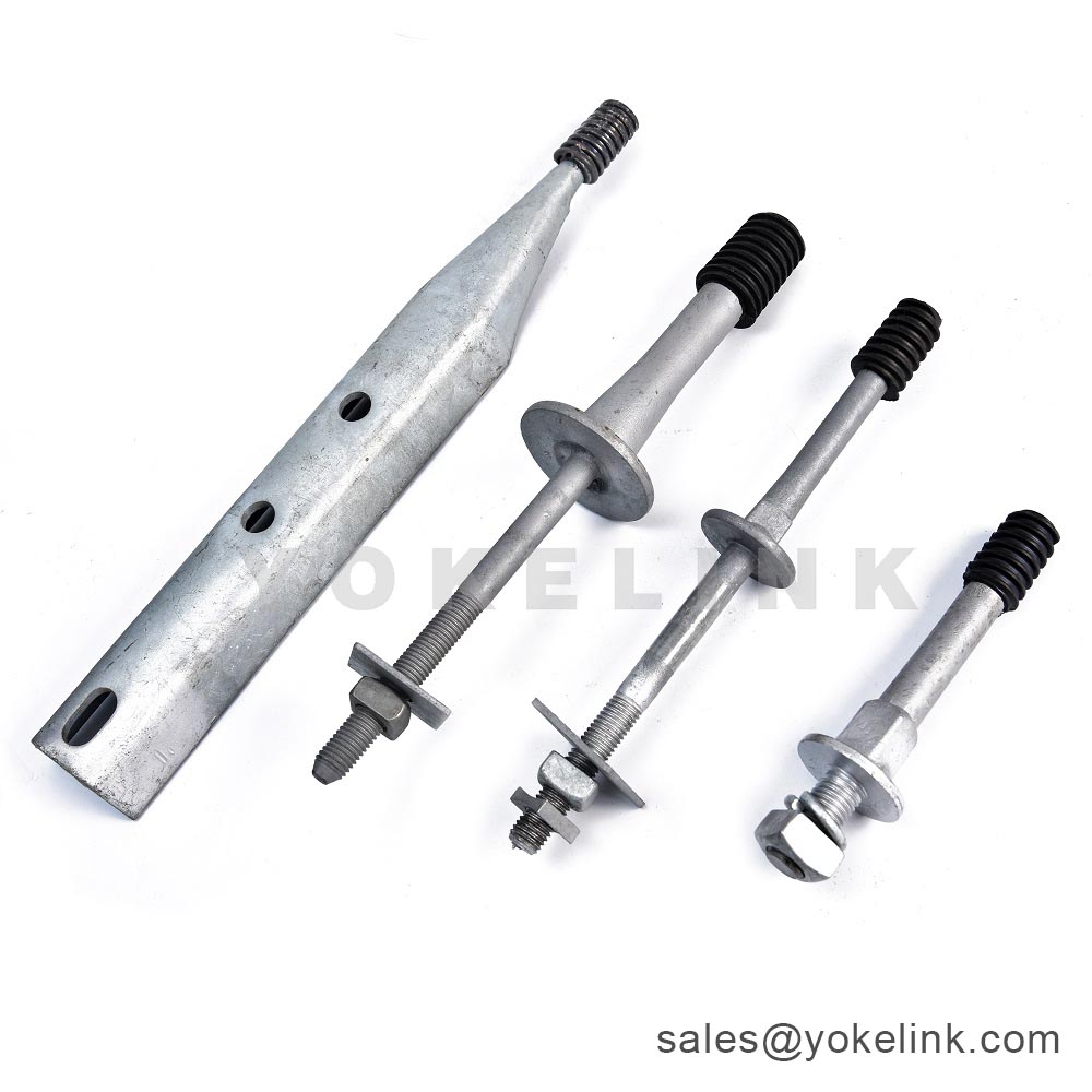 Pasador aislante de cruceta con cabeza de nailon