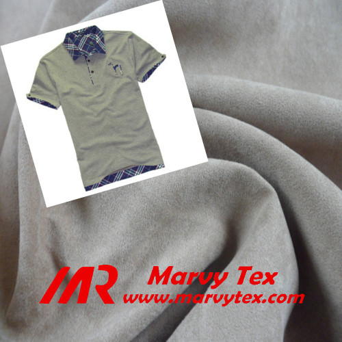 mens suede shirt 100% cotton micro suede fabric