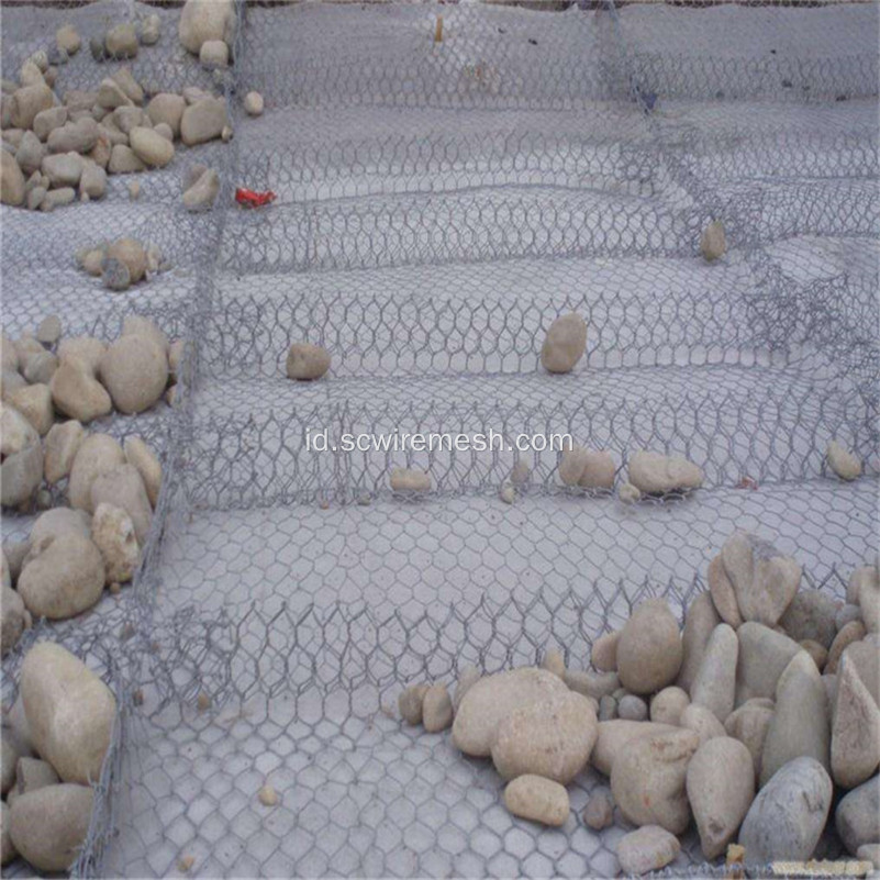 Dinding Taman Gabion Keranjang PVC Dilapisi