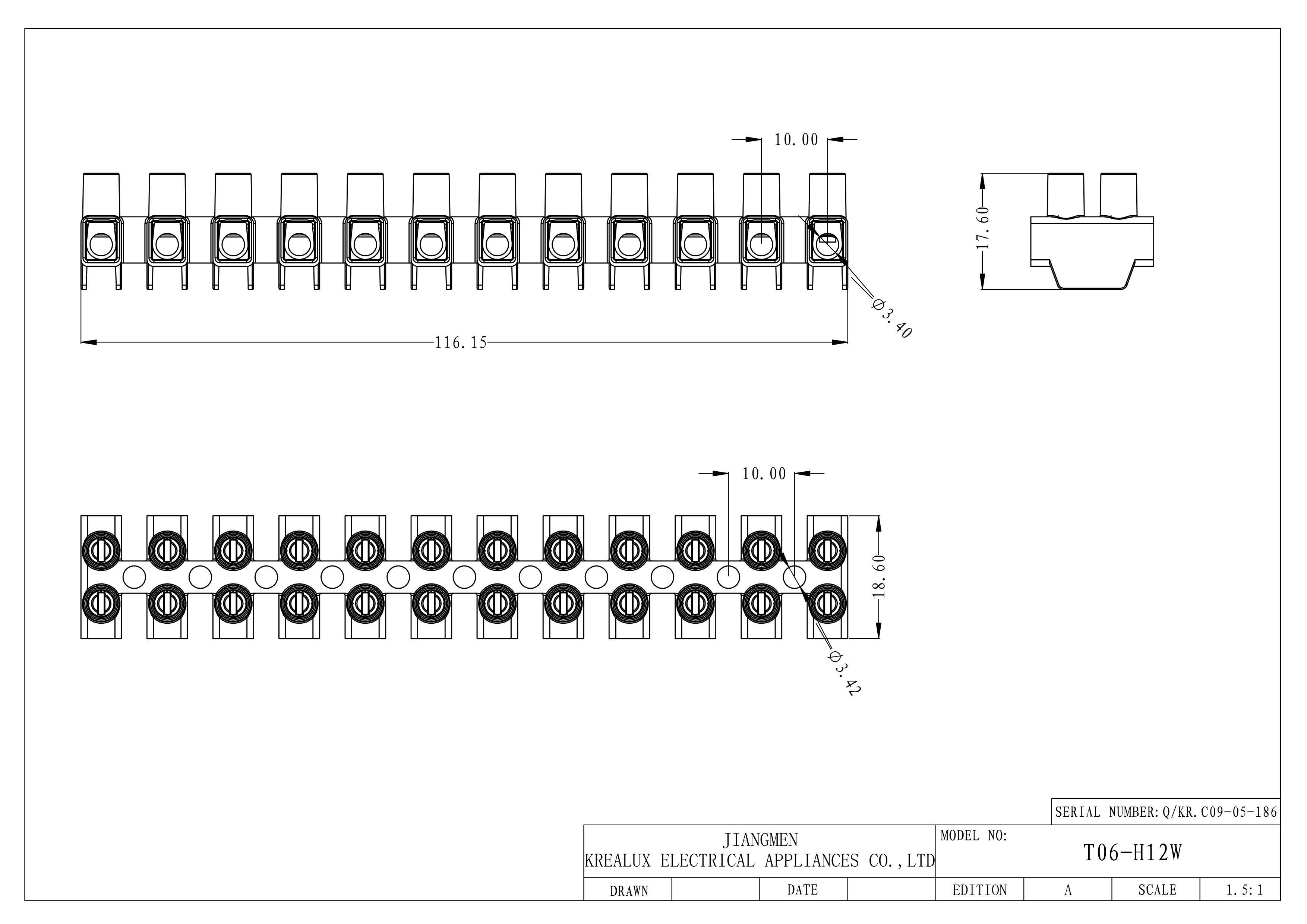 Beleks UL94V-0 Screw Fix Terminal Blocks