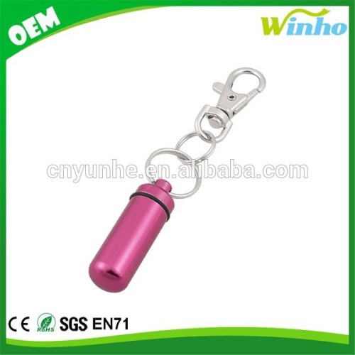 Winho Aluminum Cylinder Shaped Pill Tablet Box Holder