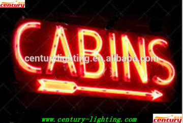 cabins neon sign