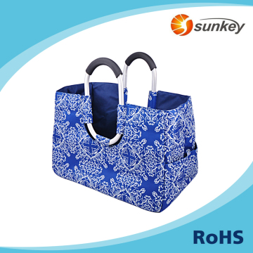 2016 promotional cheap logo shopping bags with alu handle