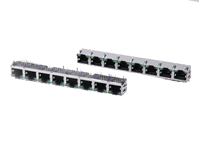 EMI 1X8P가 있는 LED로 차폐된 RJ45Jack