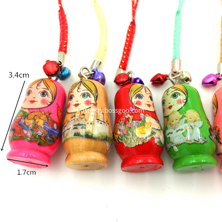 Wooden Nesting Dolls Key Chain